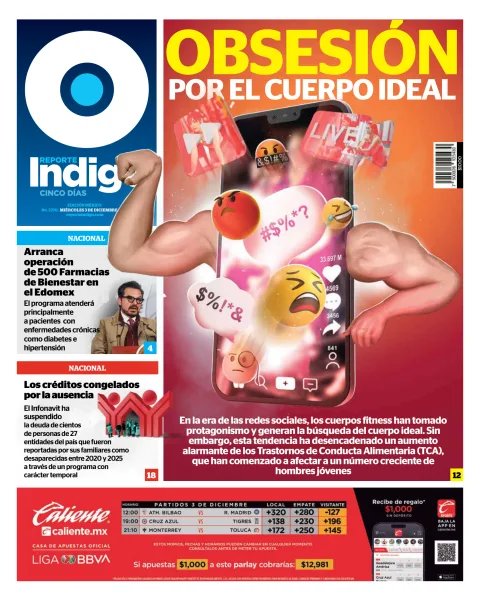 Portada de Reporte Indigo Nacional del miércoles, 3 de diciembre de 2025