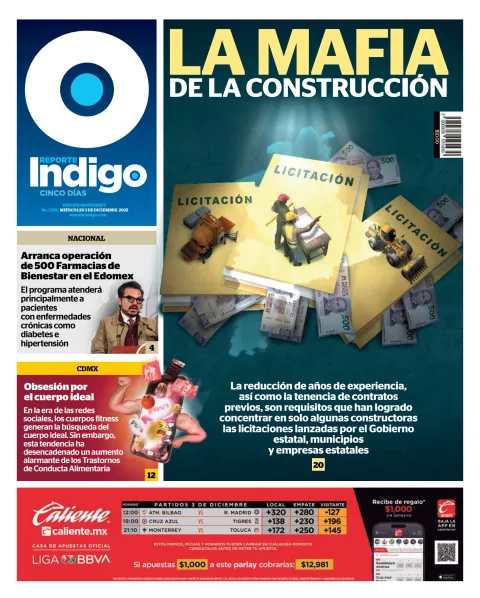 Portada de Reporte Indigo Monterrey del miércoles, 3 de diciembre de 2025
