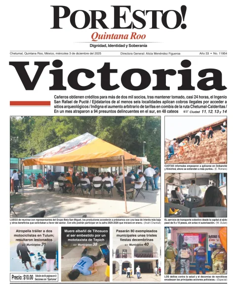 Portada de Por Esto (quintana Roo Chetumal)