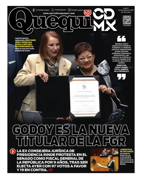 Portada de Quequi CDMX del jueves, 4 de diciembre de 2025