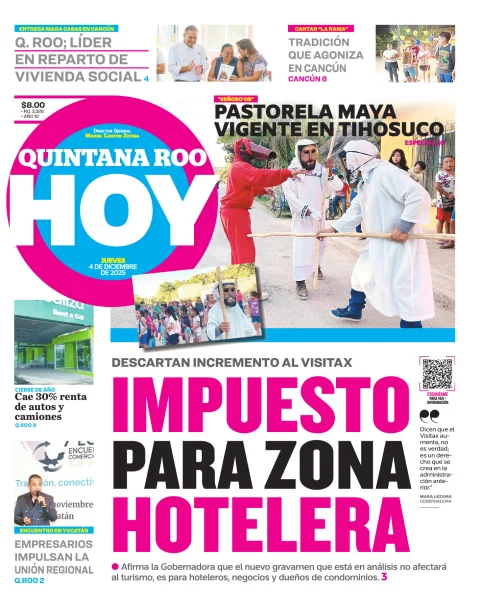 Portada de Quintana Roo Hoy (portada)