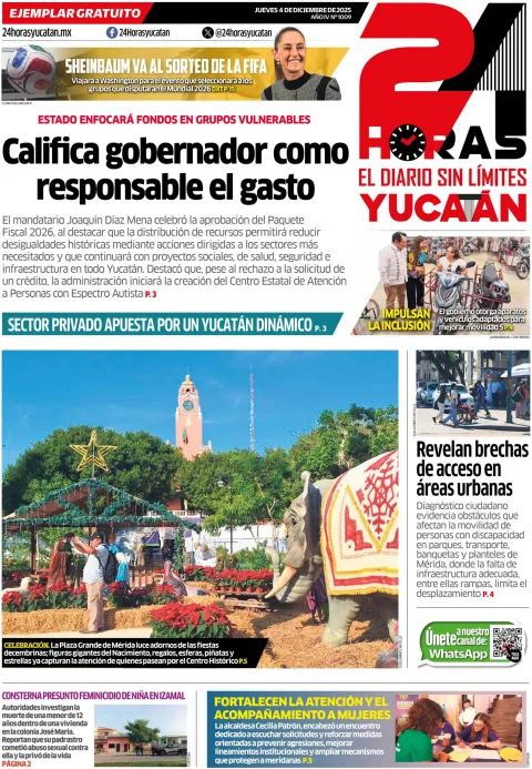 Portada de 24 Horas Yucatan