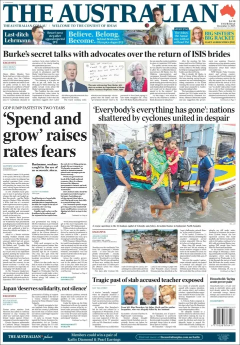 Portada de The Australian del jueves, 4 de diciembre de 2025