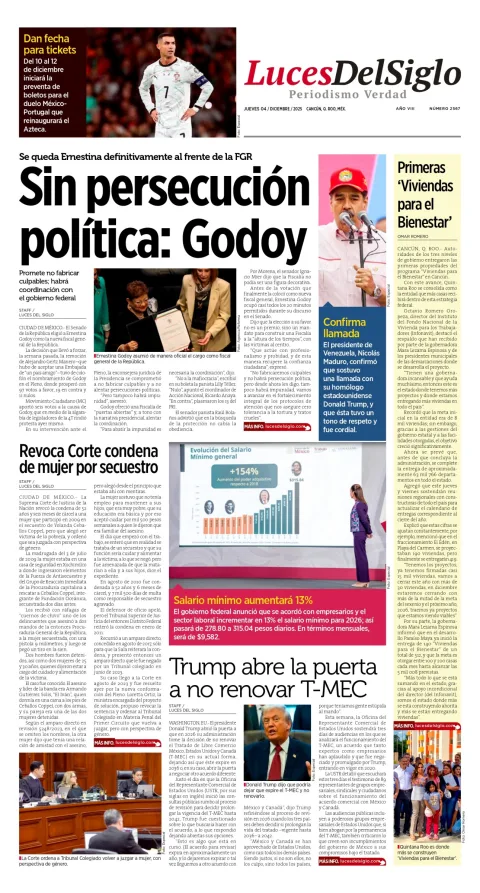 Portada de Luces del Siglo