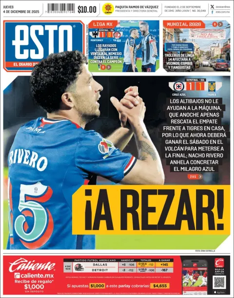 Portada de Esto del jueves, 4 de diciembre de 2025