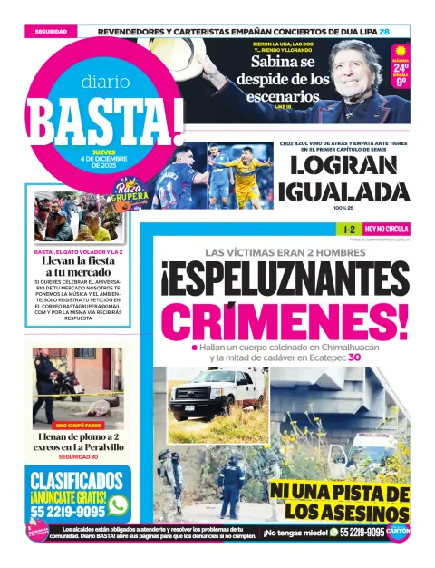 Portada de Basta! (contraportada)