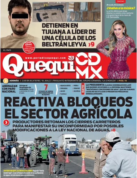 Portada de Quequi CDMX (contraportada) del jueves, 4 de diciembre de 2025