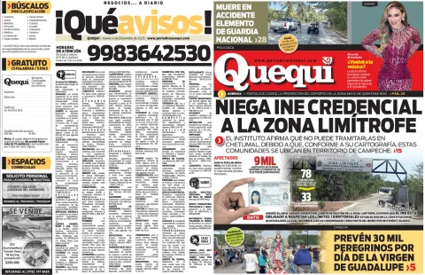 Portada de Quequi (contraportada) del jueves, 4 de diciembre de 2025