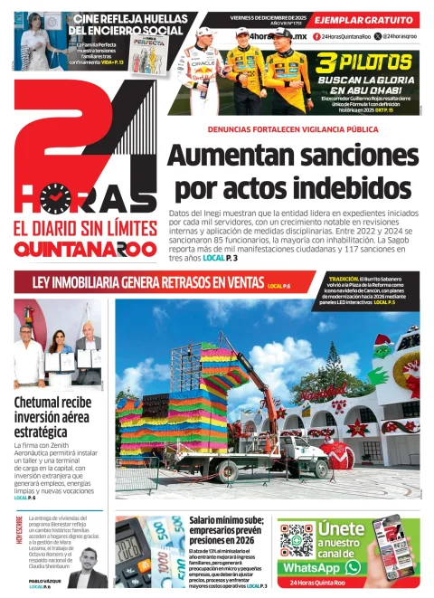 Portada de 24 Horas Quintana Roo