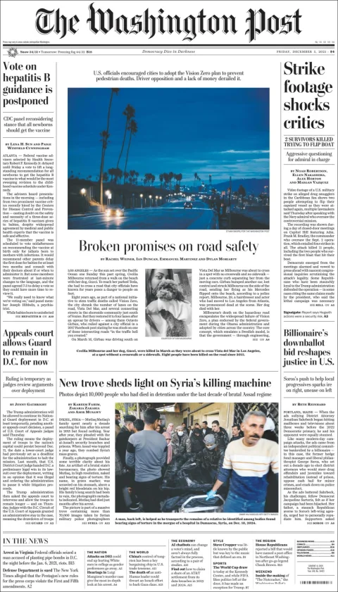Portada de The Washington Post