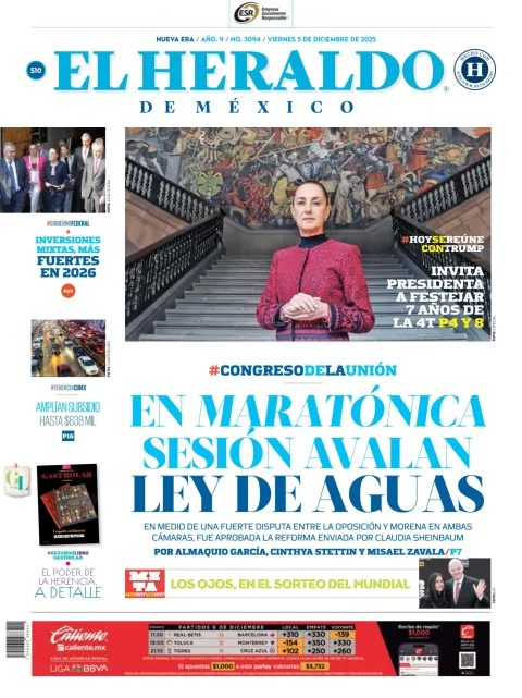Portada de El Heraldo de Mexico