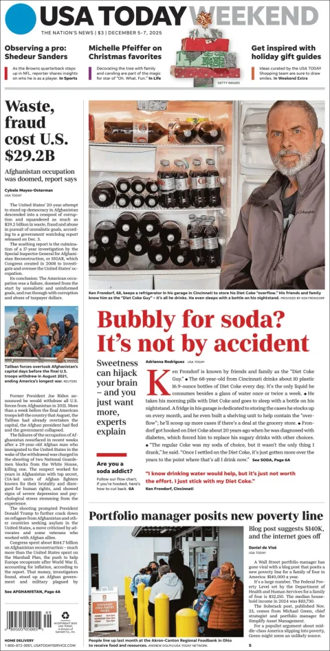 Portada de Usa Today