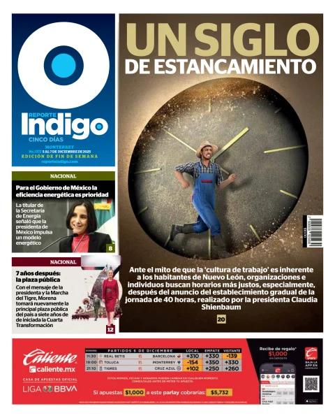 Portada de Reporte Indigo Monterrey del viernes, 5 de diciembre de 2025