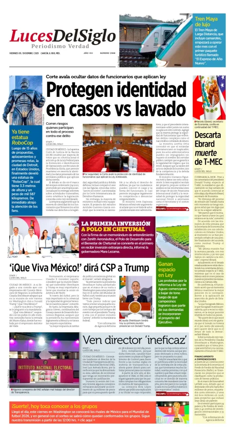Portada de Luces del Siglo