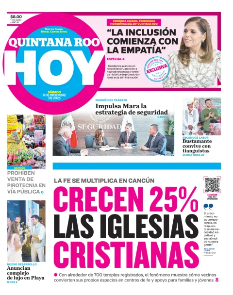 Portada de Quintana Roo Hoy (portada)