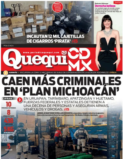 Portada de Quequi CDMX (contraportada) del sábado, 6 de diciembre de 2025