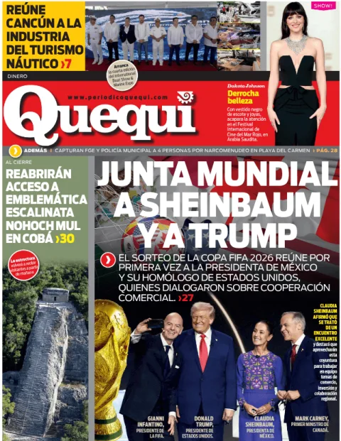 Portada de Quequi (contraportada) del sábado, 6 de diciembre de 2025