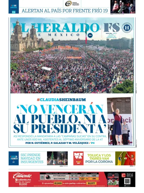 Portada de El Heraldo de Mexico