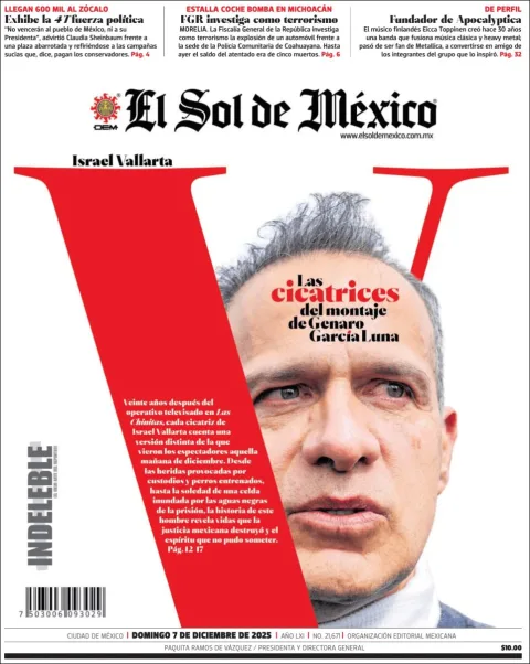 Portada de El Sol de Mexico