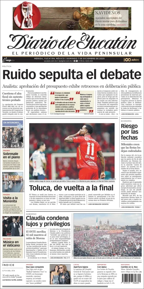 Portada de Diario de Yucatán