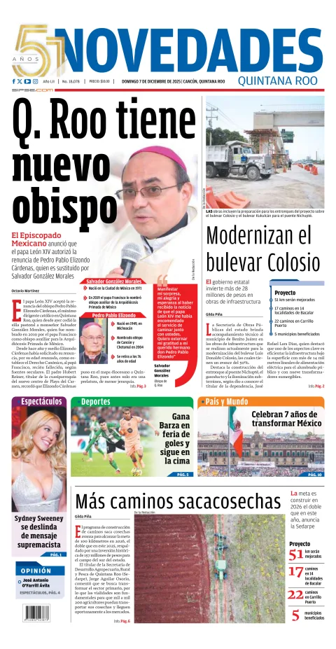 Portada de Novedades Quintana Roo