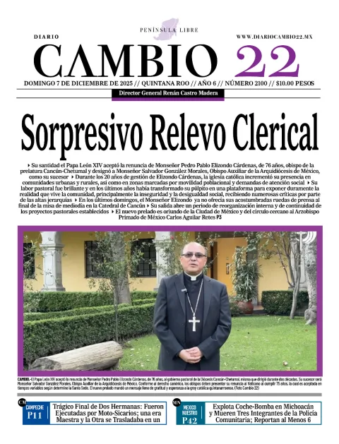Portada de Diario Cambio 22 (portada)