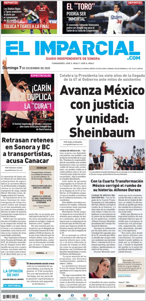 Portada de El Imparcial