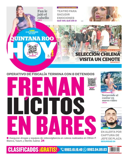 Portada de Quintana Roo Hoy (contraportada)