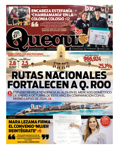 Portada de Quequi del lunes, 8 de diciembre de 2025