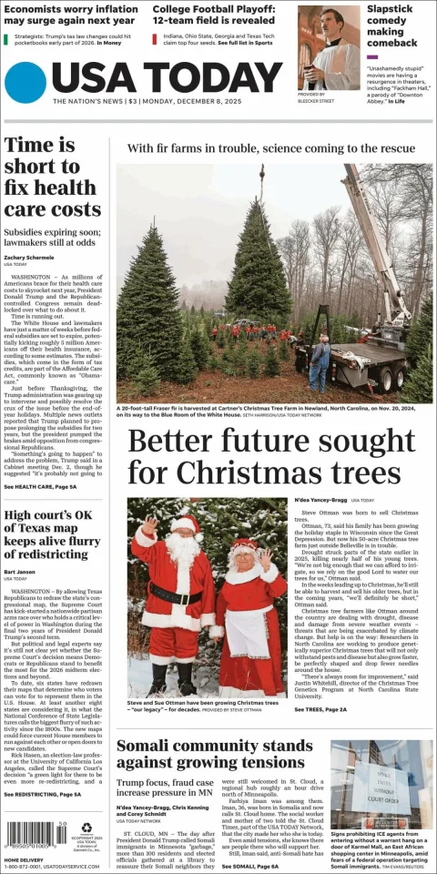 Portada de Usa Today