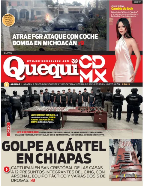 Portada de Quequi CDMX (contraportada) del lunes, 8 de diciembre de 2025