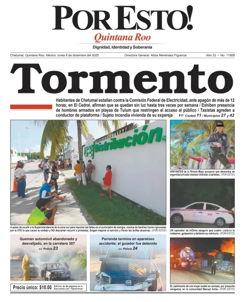 Portada de Por Esto (quintana Roo Chetumal)