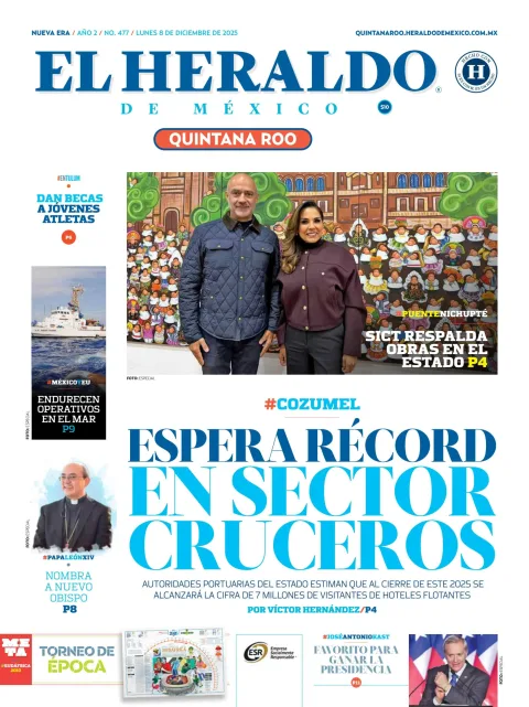 Portada de El Heraldo de Mexico - Quintana Roo