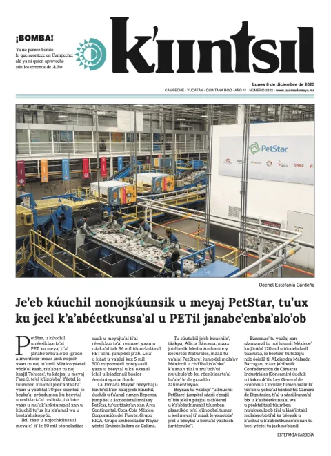 Portada de La Jornada - Kiintsil del lunes, 8 de diciembre de 2025