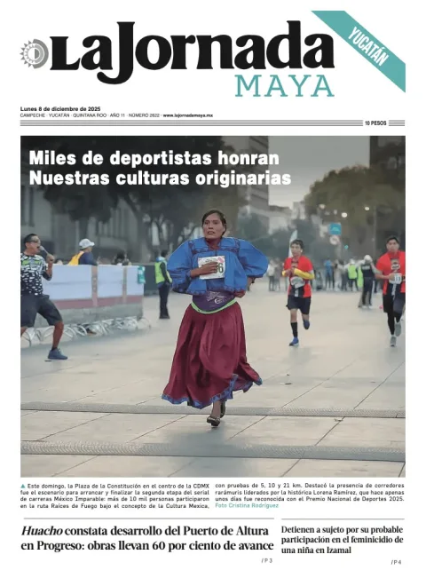 Portada de La Jornada Maya Yucatán del lunes, 8 de diciembre de 2025