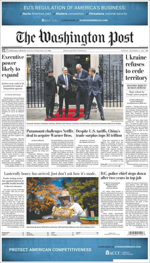 Portada de The Washington Post