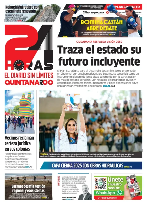 Portada de 24 Horas Quintana Roo