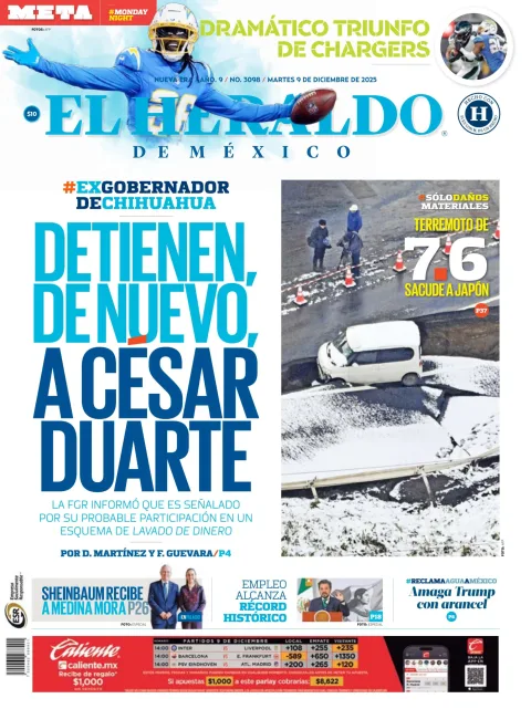 Portada de El Heraldo de Mexico