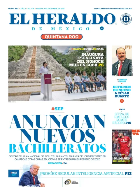 Portada de El Heraldo de Mexico - Quintana Roo