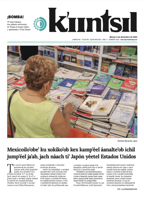 Portada de La Jornada - Kiintsil del martes, 9 de diciembre de 2025