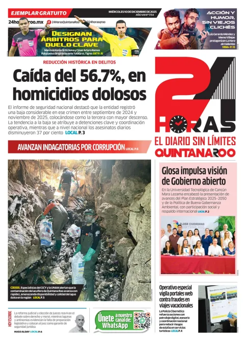 Portada de 24 Horas Quintana Roo