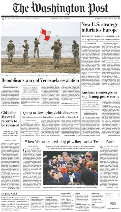 Portada de The Washington Post