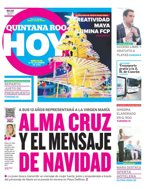 Portada de Quintana Roo Hoy (portada)