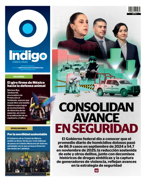 Portada de Reporte Indigo Nacional del miércoles, 10 de diciembre de 2025