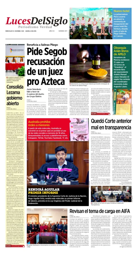Portada de Luces del Siglo