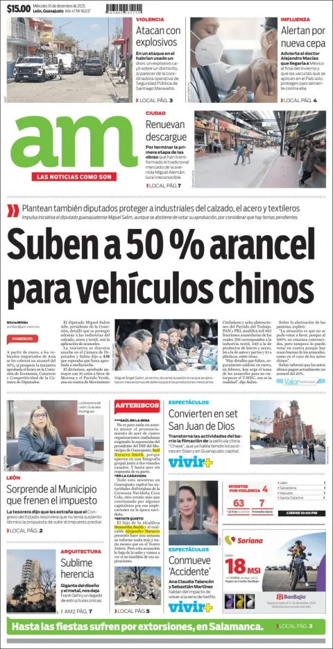 Portada de Am Corredor Industrial del miércoles, 10 de diciembre de 2025