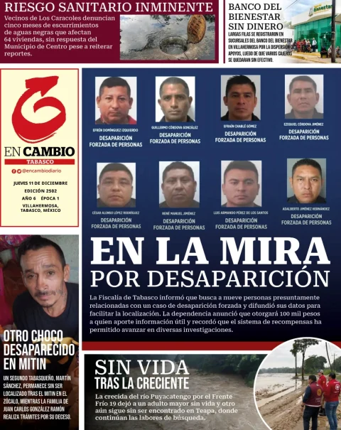 Portada de En Cambio - Tabasco (contraportada) del jueves, 11 de diciembre de 2025