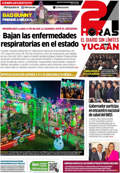 Portada de 24 Horas Yucatan