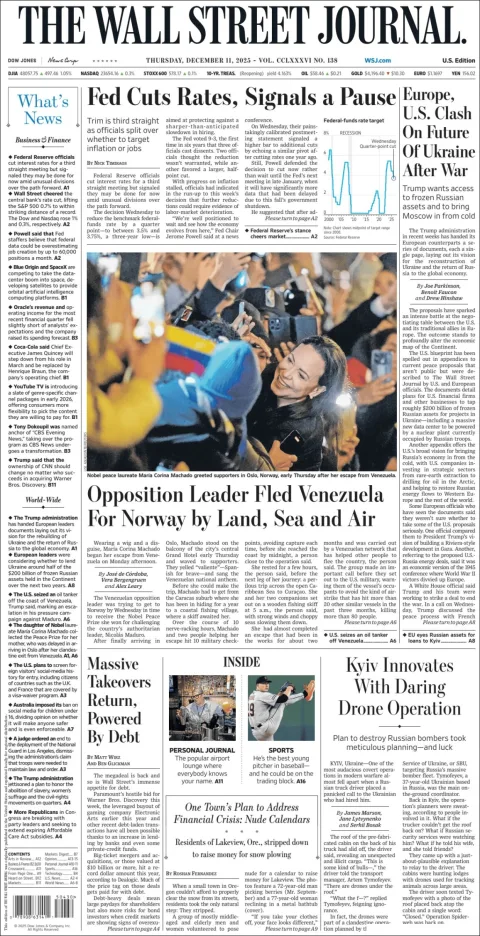 Portada de The Wall Street Journal
