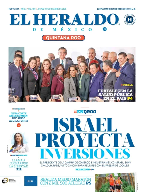 Portada de El Heraldo de Mexico - Quintana Roo